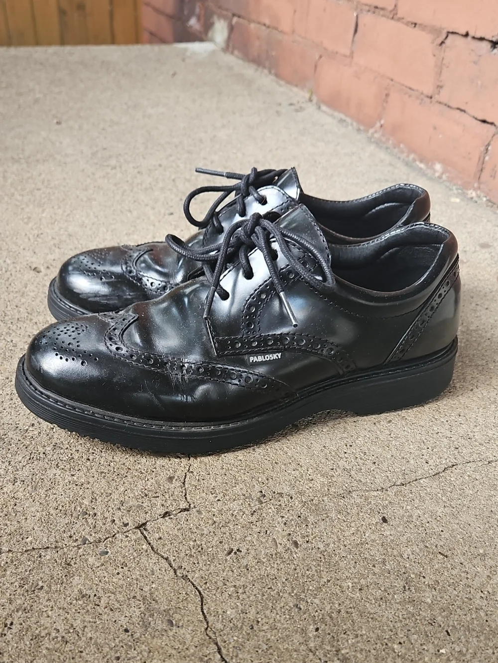 Pablosky Black Wingtip Dress Shoes